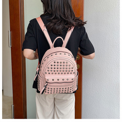 Moteriška trijų spalvų eko odos kuprinė