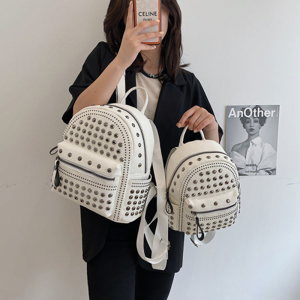 Moteriška trijų spalvų eko odos kuprinė