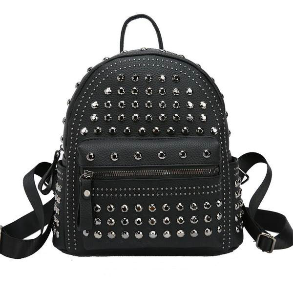 Moteriška trijų spalvų eko odos kuprinė