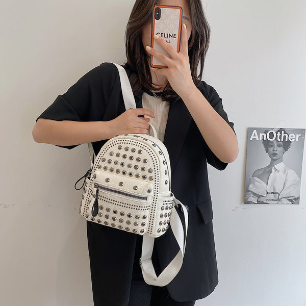 Moteriška trijų spalvų eko odos kuprinė