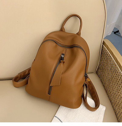 Įvairių spalvų laisvalaikio kuprinė su užtrauktuku