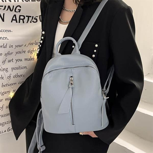 Įvairių spalvų laisvalaikio kuprinė su užtrauktuku