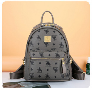 Šiuolaikinė moteriška kuprinė su raštu – kelių spalvų