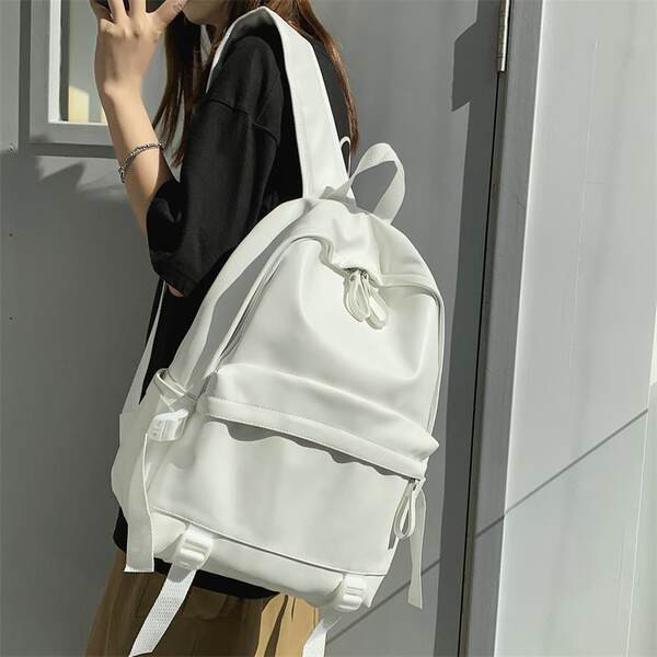 Alkalmi női műbőr cipzáras hátizsák