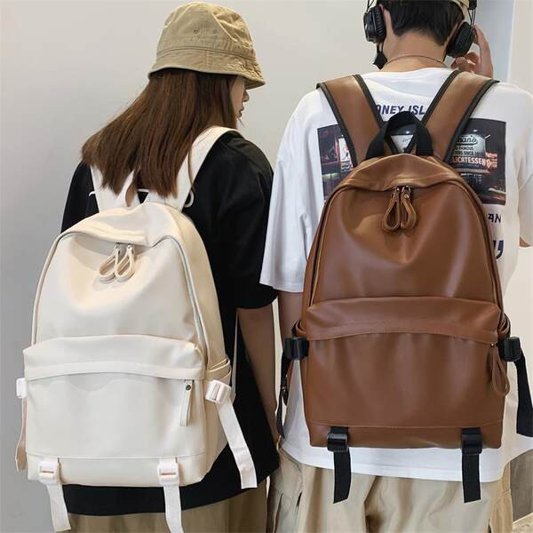 Alkalmi női műbőr cipzáras hátizsák