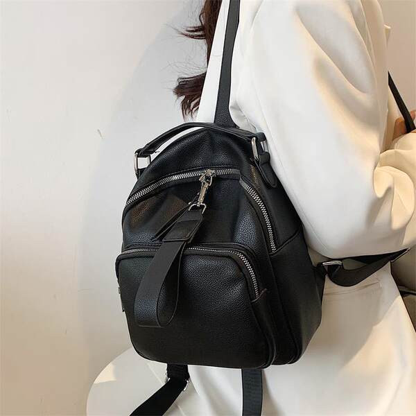 Uus mudel naiste nahast seljakott taskuga - mitut värvi