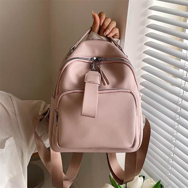 Uus mudel naiste nahast seljakott taskuga - mitut värvi