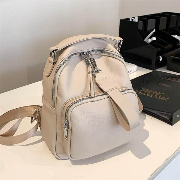 Uus mudel naiste nahast seljakott taskuga - mitut värvi