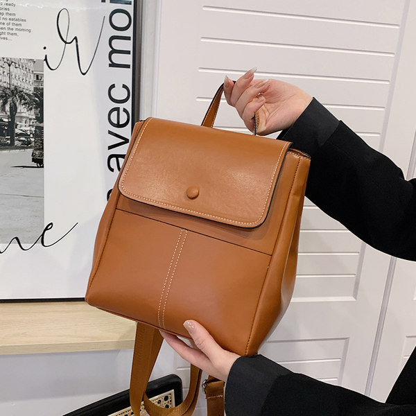 Νέο μοντέλο γυναικείο δερμάτινο σακίδιο πλάτης με ιμάντες ώμου