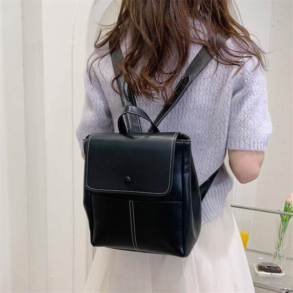 Νέο μοντέλο γυναικείο δερμάτινο σακίδιο πλάτης με ιμάντες ώμου