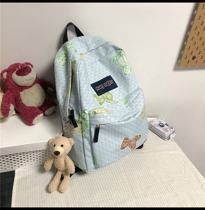 Γυναικείο σακίδιο πλάτης με μπρελόκ αρκουδάκι