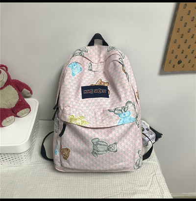 Γυναικείο σακίδιο πλάτης με μπρελόκ αρκουδάκι