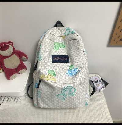 Γυναικείο σακίδιο πλάτης με μπρελόκ αρκουδάκι