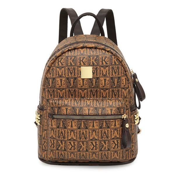 Uue mudeli naiste nahast seljakott metallist neetidega