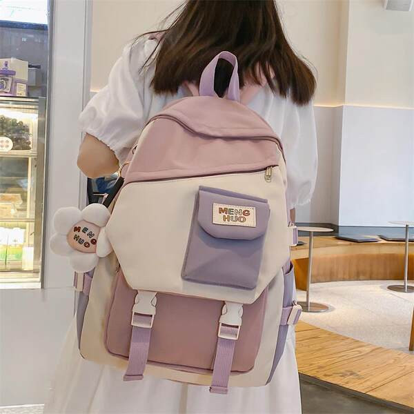 Laisvalaikio rankinė su raktų pakabuku - kelių spalvų