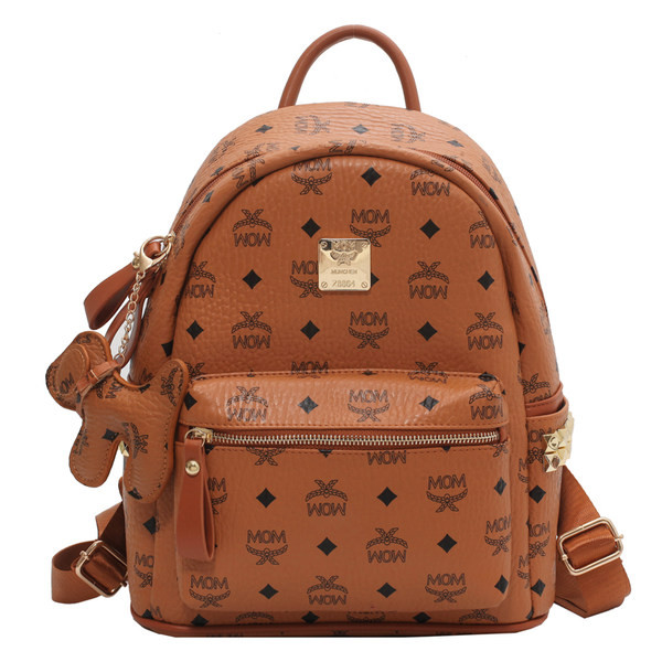 Γυναικείο μοντέρνο σακίδιο πλάτης με μπρελόκ και μπροστινή τσέπη με φερμουάρ