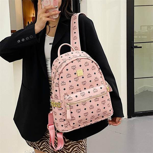 Γυναικείο σακίδιο πλάτης casual με φερμουάρ και διακοσμητική πέτρα