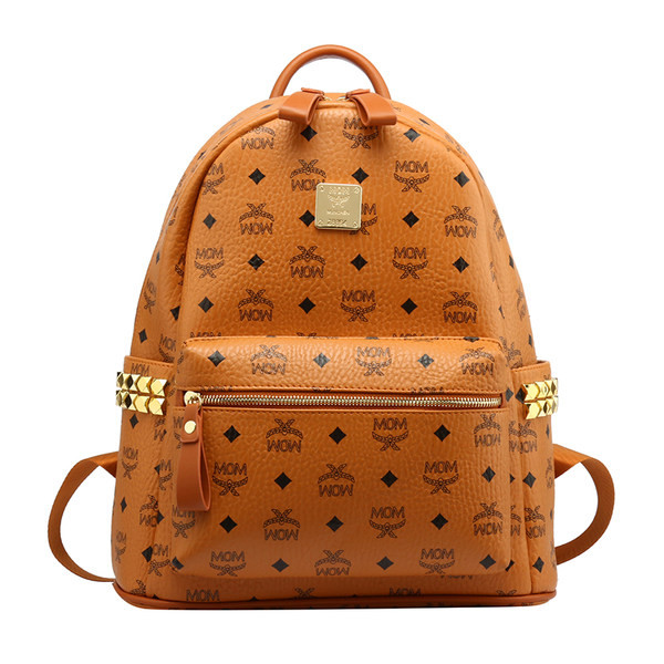 Γυναικείο σακίδιο πλάτης casual με φερμουάρ και διακοσμητική πέτρα