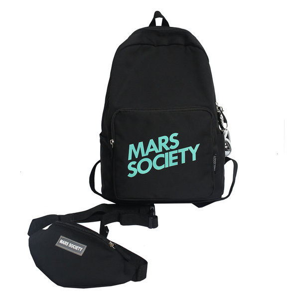 Új modell női textil hátizsák cipzárral és felirattal