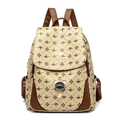 Női bőr hátizsák fém díszítéssel