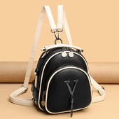 Moderni nedidelė moteriška kuprinė su keliais skyreliais