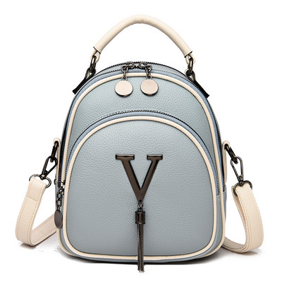 Moderni nedidelė moteriška kuprinė su keliais skyreliais