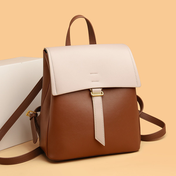 Καθαρό μοντέλο τετράγωνο σακίδιο από οικολογικό δέρμα με μεταλλικό κούμπωμα