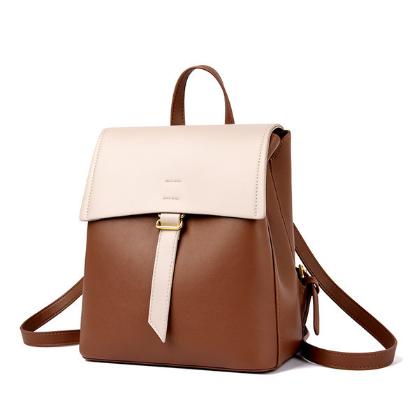 Καθαρό μοντέλο τετράγωνο σακίδιο από οικολογικό δέρμα με μεταλλικό κούμπωμα