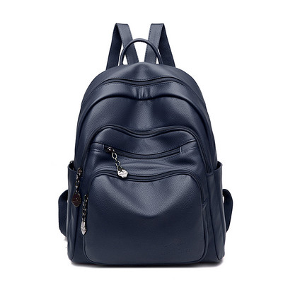 Öko bőrből készült, cipzárral zárható női hátizsák