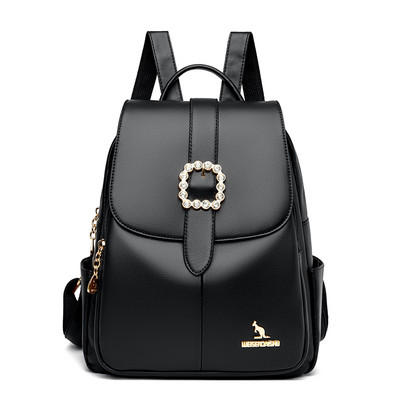 Ежедневна дамска раница от еко кожа в три цвята