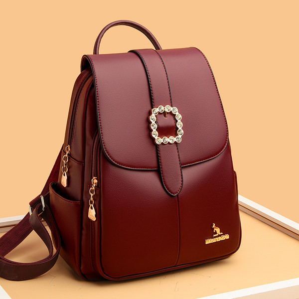 Ежедневна дамска раница от еко кожа в три цвята