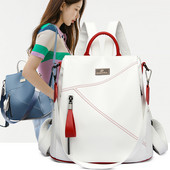 Μοντέρνο γυναικείο σακίδιο πλάτης με λογότυπο - οικολογικό δέρμα