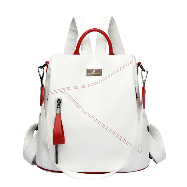 Μοντέρνο γυναικείο σακίδιο πλάτης με λογότυπο - οικολογικό δέρμα