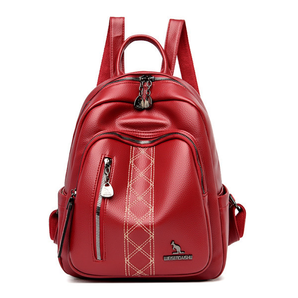 Stílusos női eko bőr hátizsák felirattal