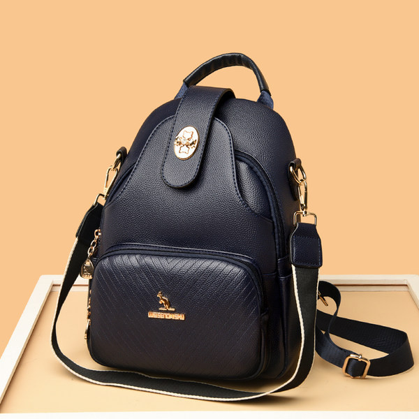 Modern hétköznapi hátizsák arany díszítőelemmel