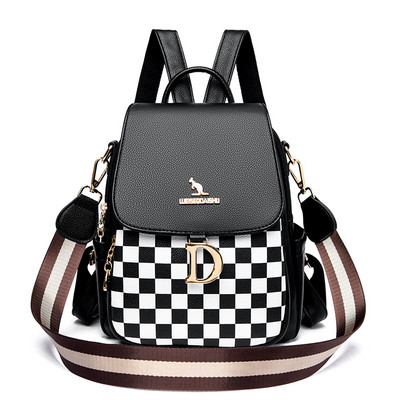 Nahast uue mudeli metallist kaunistusega seljakott naistele