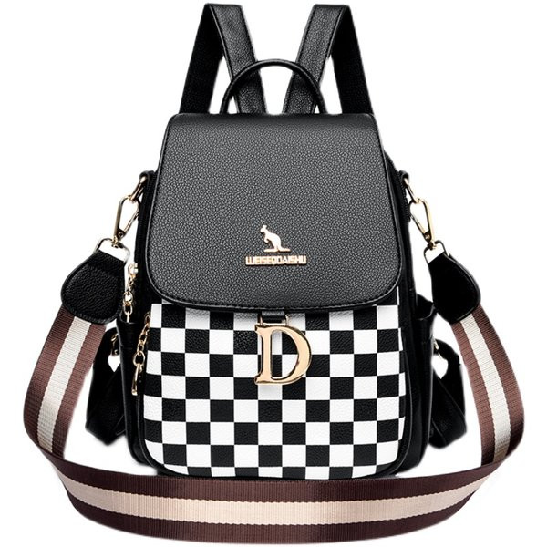 Nahast uue mudeli metallist kaunistusega seljakott naistele