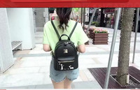 Casual γυναικείο έκο δερμάτινο σακίδιο πλάτης με κέντημα