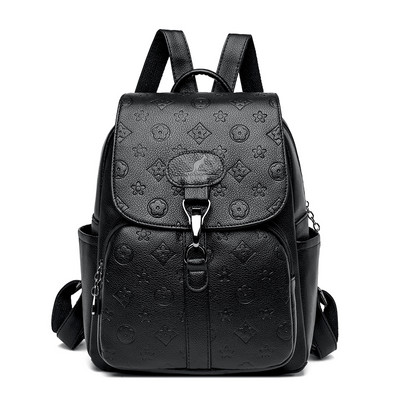 Moteriška eko odos kuprinė su keliais skyreliais ir metaliniu užsegimu