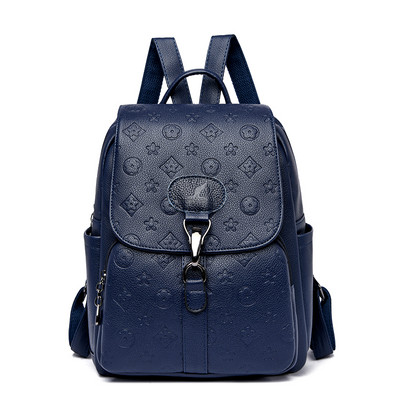 Moteriška eko odos kuprinė su keliais skyreliais ir metaliniu užsegimu