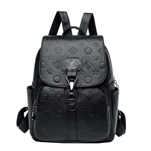 Moteriška eko odos kuprinė su keliais skyreliais ir metaliniu užsegimu