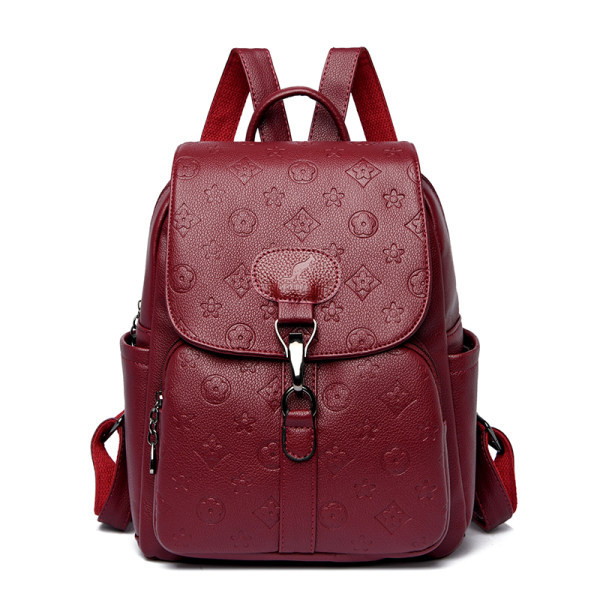 Moteriška eko odos kuprinė su keliais skyreliais ir metaliniu užsegimu