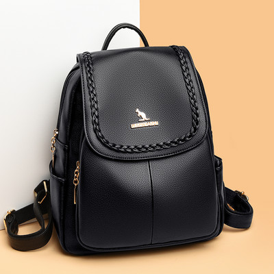 Γυναικείο καθημερινό σακίδιο πλάτης με μεταλλικό κούμπωμα