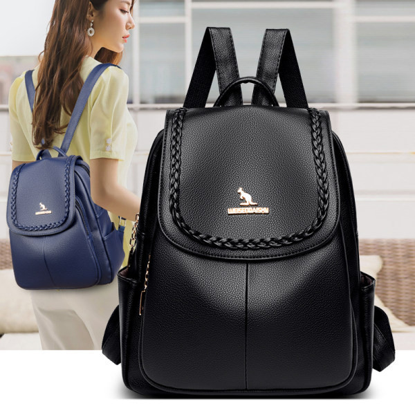 Γυναικείο καθημερινό σακίδιο πλάτης με μεταλλικό κούμπωμα