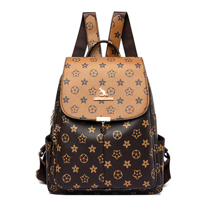 Naujas moteriškos kuprinės modelis kasdienai su geometrinėmis formomis