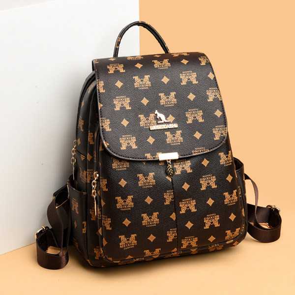 Naujas moteriškos kuprinės modelis kasdienai su geometrinėmis formomis