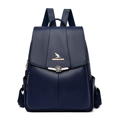 Γυναικείο δερμάτινο σακίδιο πλάτης σε τρία χρώματα