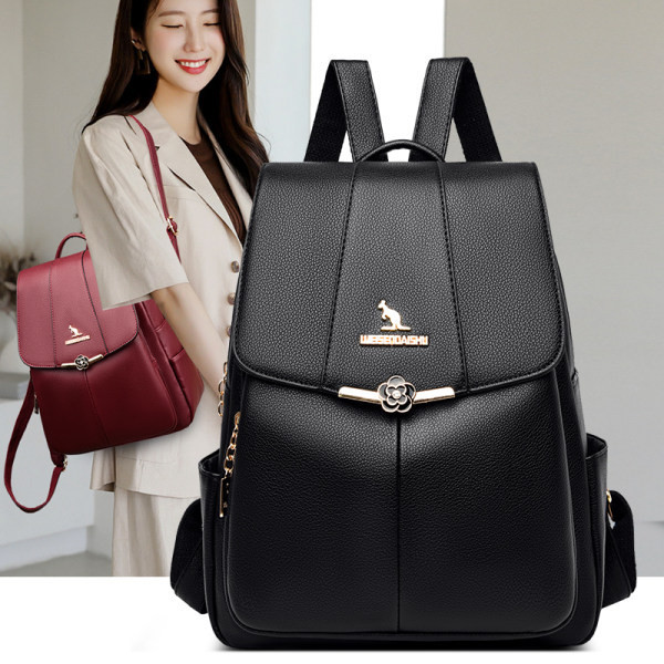 Γυναικείο δερμάτινο σακίδιο πλάτης σε τρία χρώματα