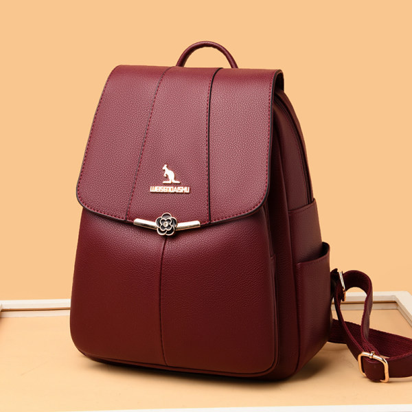 Γυναικείο δερμάτινο σακίδιο πλάτης σε τρία χρώματα