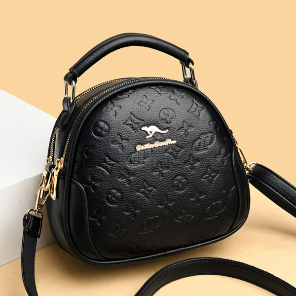 Moteriškas eko odos mini krepšys su metalo apdaila